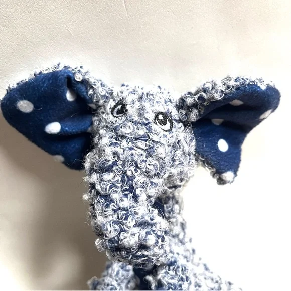 KONG Navy Plush Dog Toy with White Polka Dots NWT 1 foot long! - Picture 2 of 12